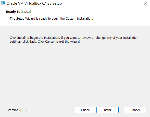 VirtualBox Install 5